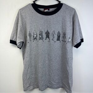 Vintage Star Wars Episode 1 Promo Ringer Tshirt Sz M Darth Maul Anikan R2D2